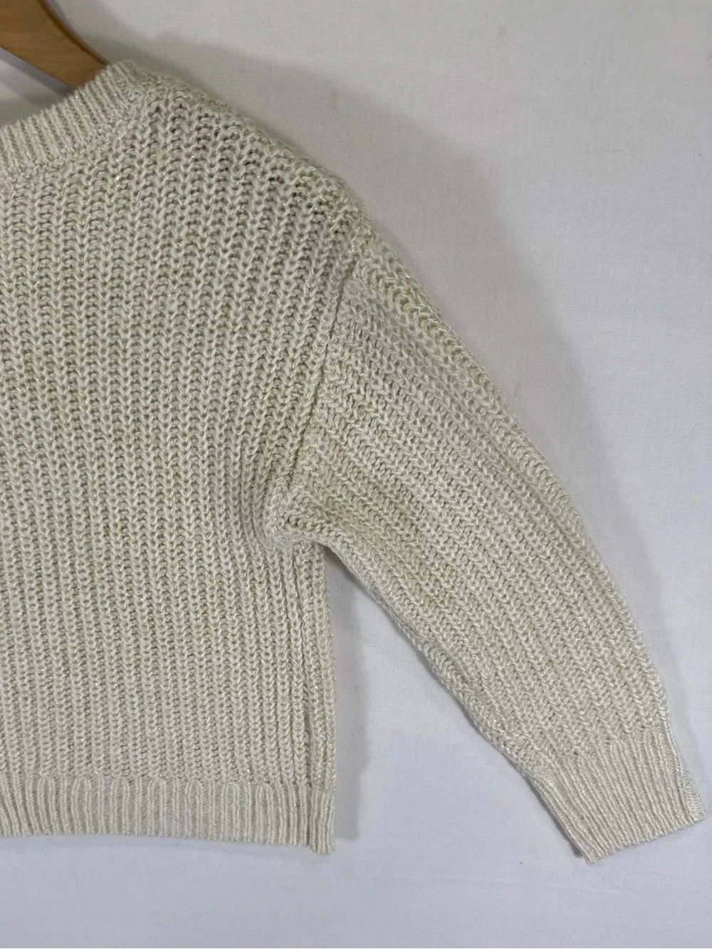 OshKosh B'gosh Cream Ribbed Knit Crew Sweater